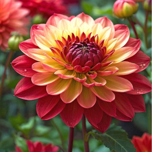 Георгин Оникс Найт купить по цене от 590р. в интернет-магазине «Посадика» с доставкой почтой в в Буинске и по всей России – [изображение №1].