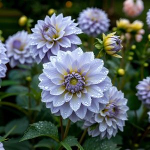 Георгин Акварель купить по цене от 680р. в интернет-магазине «Посадика» с доставкой почтой в в Буинске и по всей России – [изображение №1].